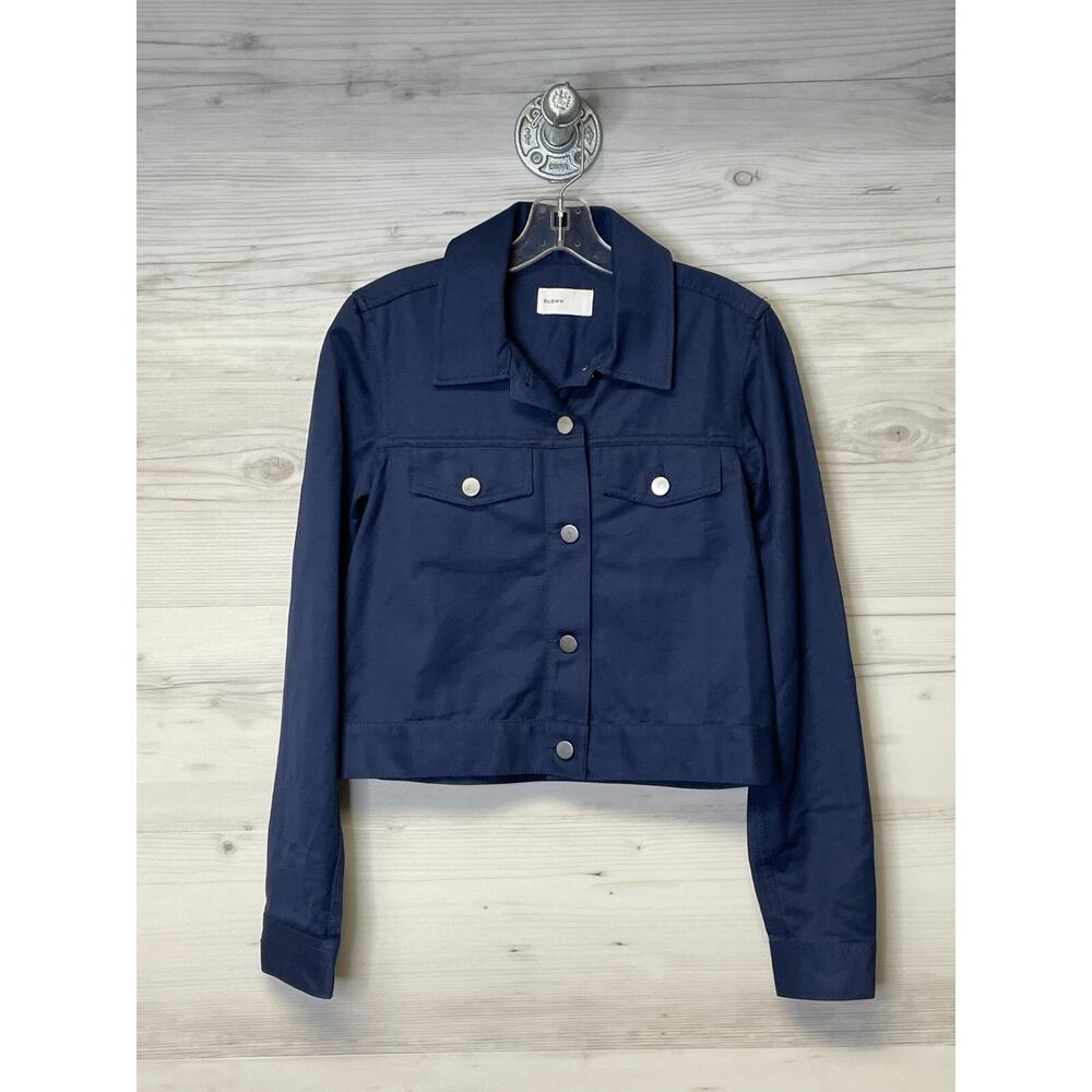 BLDWN Sonic Jacket Womens XS Nocturnal Blue Cotton Trucker 25W0081002